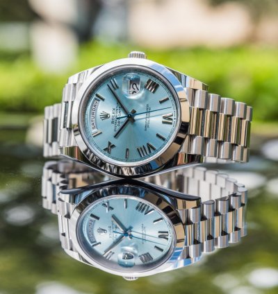 Rolex Day-date 40 Platinum Day-date 40mm Ice Blue Dial - Roman Numerals