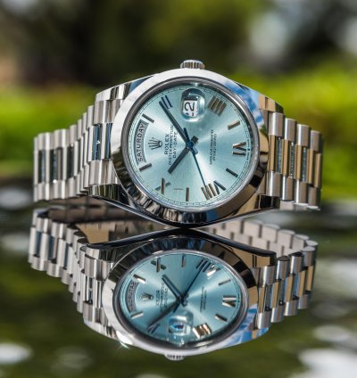 Rolex Day-date 40 Platinum Day-date 40mm Ice Blue Dial - Roman Numerals