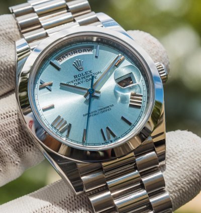 Rolex Day-date 40 Platinum Day-date 40mm Ice Blue Dial - Roman Numerals