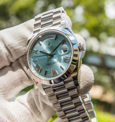 Rolex Day-date 40 Platinum Day-date 40mm Ice Blue Dial - Roman Numerals