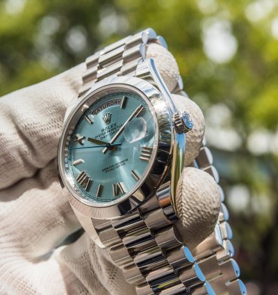 Rolex Day-date 40 Platinum Day-date 40mm Ice Blue Dial - Roman Numerals