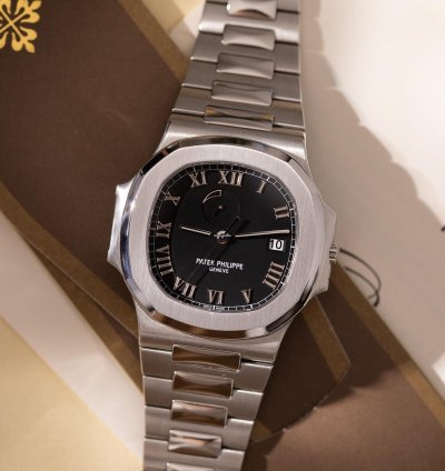 Patek Philippe Nautilus Power Reserve 3710 1a-001 Black Roman Dial