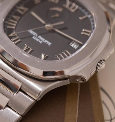 Patek Philippe Nautilus Power Reserve 3710 1a-001 Black Roman Dial