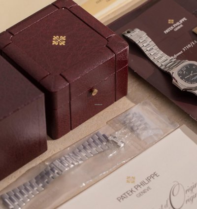 Patek Philippe Nautilus Power Reserve 3710 1a-001 Black Roman Dial