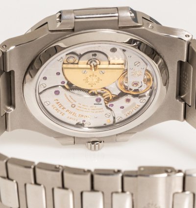 Patek Philippe Nautilus Power Reserve Mark-1 Ref-3712-1a-001 Steel Three Red Dots Box Extract Bj 2005 Patek Service 2023 Excellent