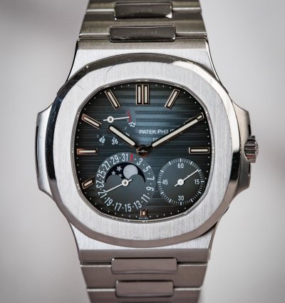 Patek Philippe Nautilus Power Reserve Moon Phase Stainless Steel