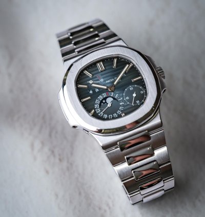 Patek Philippe Nautilus Power Reserve Moon Phase Stainless Steel