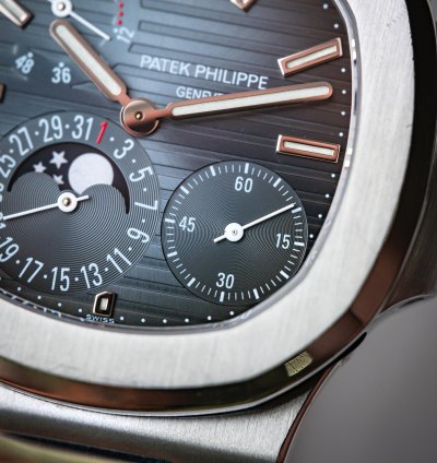 Patek Philippe Nautilus Power Reserve Moon Phase Stainless Steel