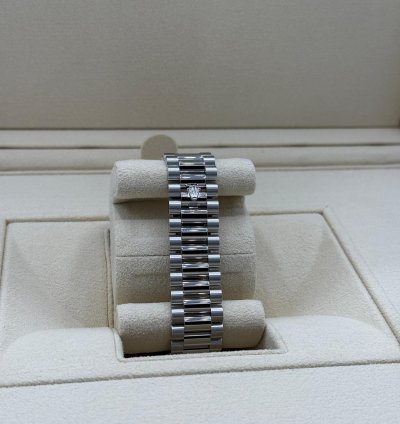 Rolex Day-date 40 Platinum Ice Blue Baguette Diamond New