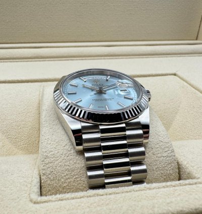 Rolex Day-date 40 Platinum Ice Blue Dial New Unworn 2024