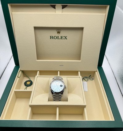 Rolex Day-date 40 Platinum Ice Blue Dial New Unworn 2024