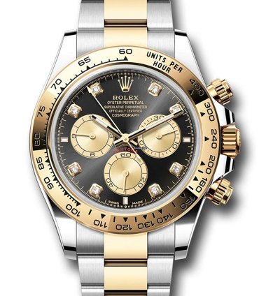 Rolex Daytona New Daytona 126503 Black Diamond Dial Two Tone Yellow Gold Stainless Steel