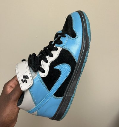 2008 Nike Dunk Mid Pro Sb Black Aqua Fuel Blue