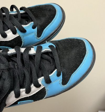 2008 Nike Dunk Mid Pro Sb Black Aqua Fuel Blue