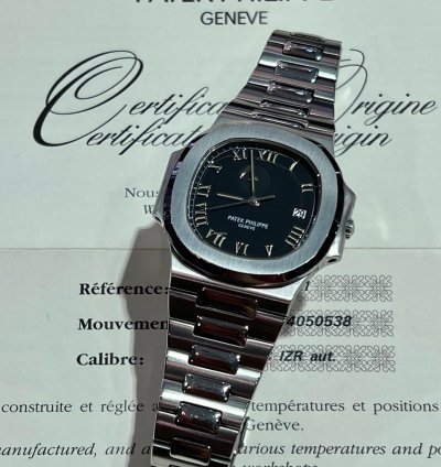 Patek Philippe Nautilus Pre-owned Nautilus Power Reserve Jumbo Comet 3710 1a
