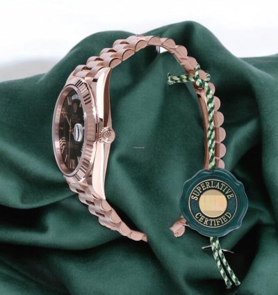 Rolex Day-date 40 President 18k Rose Gold Olive Roman Green Unworn 2025