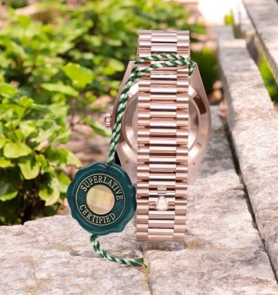 Rolex Day-date 40 President 18k Rose Gold Olive Roman Green Unworn 2025
