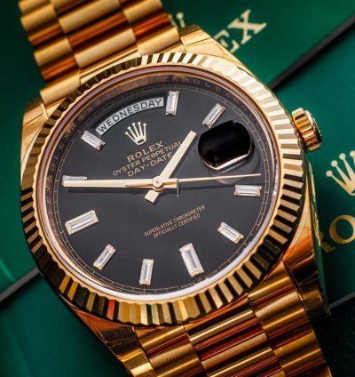 Rolex Day-date 40 President 228238 Diamonds 18k Gold 40mm Stickers Box Papers