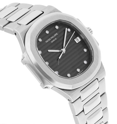 Patek Philippe Nautilus Quartz 33mm Black Dial Stainless Steel Watch 3900 1 Box And Papers