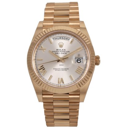 Rolex Day-date 40 President 228238 Yellow Gold Silver Dial Full Set New 2022