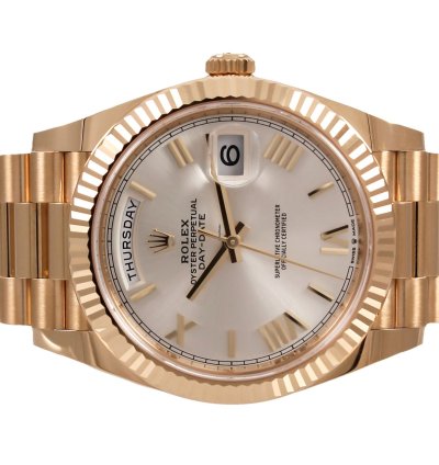 Rolex Day-date 40 President 228238 Yellow Gold Silver Dial Full Set New 2022
