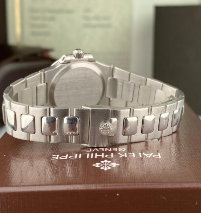Patek Philippe Nautilus Rare Platinum Patek Philippe Nautilus 4700 1p Ladies With Factory Diamond Dial