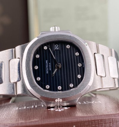 Patek Philippe Nautilus Rare Platinum Patek Philippe Nautilus 4700 1p Ladies With Factory Diamond Dial