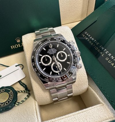 Rolex Daytona New Model 2024 Steel Rim Bezel Ceramic Stainless Steel Black Dial Oyster
