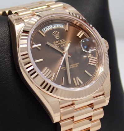 Rolex Day-date 40 President 40mm Day-date 228235 18k Rose Gold Chocolate Dial Unworn