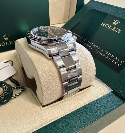 Rolex Daytona New Model 2024 Steel Rim Bezel Ceramic Stainless Steel Black Dial Oyster