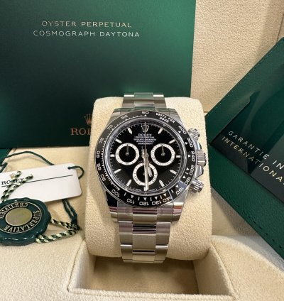 Rolex Daytona New Model 2024 Steel Rim Bezel Ceramic Stainless Steel Black Dial Oyster