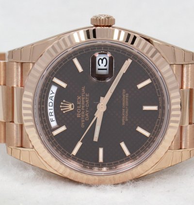 Rolex Day-date 40 President 40mm Day-date 228235 18k Rose Gold Chocolate Motif