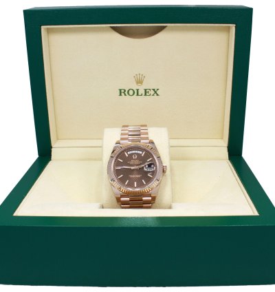 Rolex Day-date 40 President 40mm Day-date 228235 18k Rose Gold Chocolate Motif