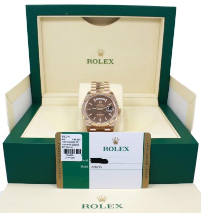 Rolex Day-date 40 President 40mm Day-date 228235 18k Rose Gold Chocolate Motif