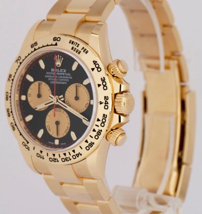 Rolex Daytona New Papers Rolex Daytona Black Paul Newman 40mm 18k Yellow Gold Watch 116508 Box
