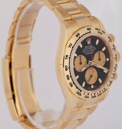 Rolex Daytona New Papers Rolex Daytona Black Paul Newman 40mm 18k Yellow Gold Watch 116508 Box