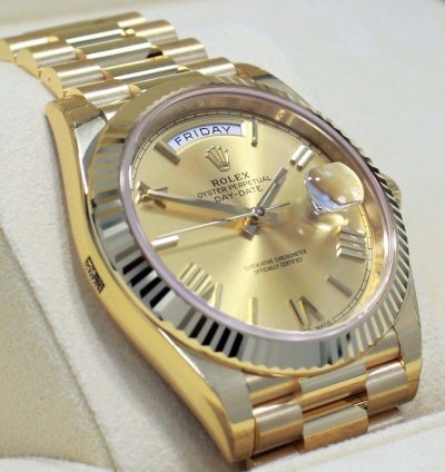 Rolex Day-date 40 President 40mm Day-date 228238 18k Yellow Gold Champagne New