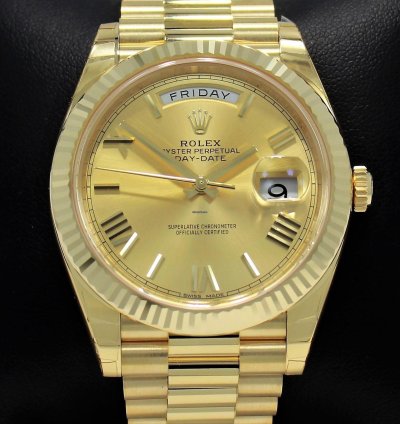Rolex Day-date 40 President 40mm Day-date 228238 18k Yellow Gold Champagne New