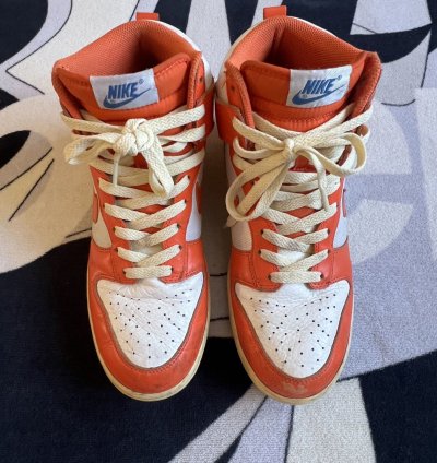 2009 Nike Dunk High Syracuse White Orange Blaze - Used