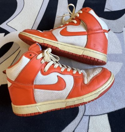 2009 Nike Dunk High Syracuse White Orange Blaze - Used