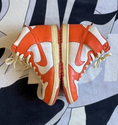 2009 Nike Dunk High Syracuse White Orange Blaze - Used
