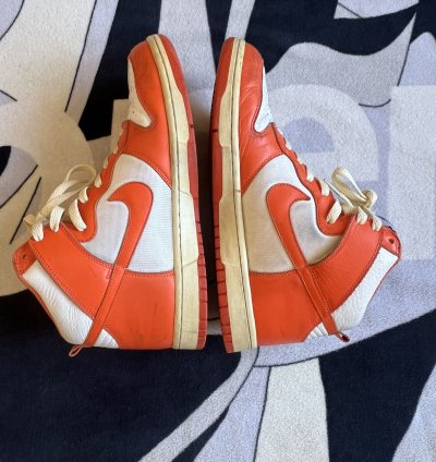 2009 Nike Dunk High Syracuse White Orange Blaze - Used