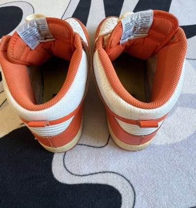 2009 Nike Dunk High Syracuse White Orange Blaze - Used