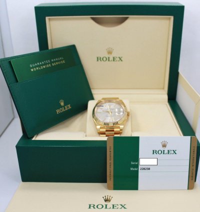 Rolex Day-date 40 President Day-date 228238 18k Yellow Gold Silver Motif Dial