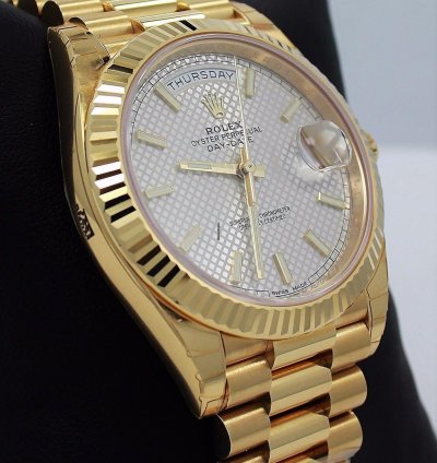 Rolex Day-date 40 President Day-date 228238 18k Yellow Gold Silver Motif Dial