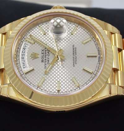 Rolex Day-date 40 President Day-date 228238 18k Yellow Gold Silver Motif Dial