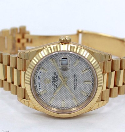 Rolex Day-date 40 President Day-date 228238 18k Yellow Gold Silver Motif Dial