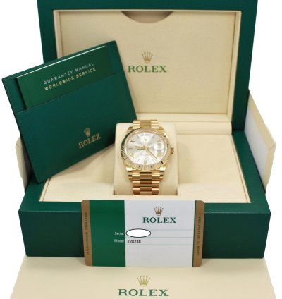 Rolex Day-date 40 President Day-date 228238 18k Yellow Gold Silver Roman Dial