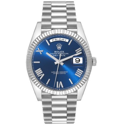 Rolex Day-date 40 President Day-date 40 Blue Dial Platinum Mens Watch 228236 Unworn