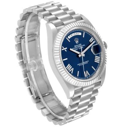 Rolex Day-date 40 President Day-date 40 Blue Dial Platinum Mens Watch 228236 Unworn